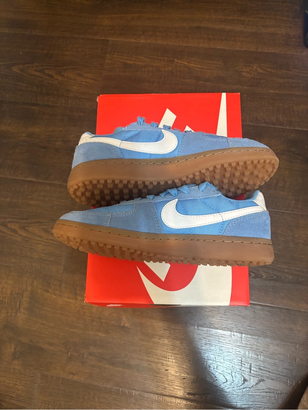 Nikes Light Blue Low-Top Sneakers